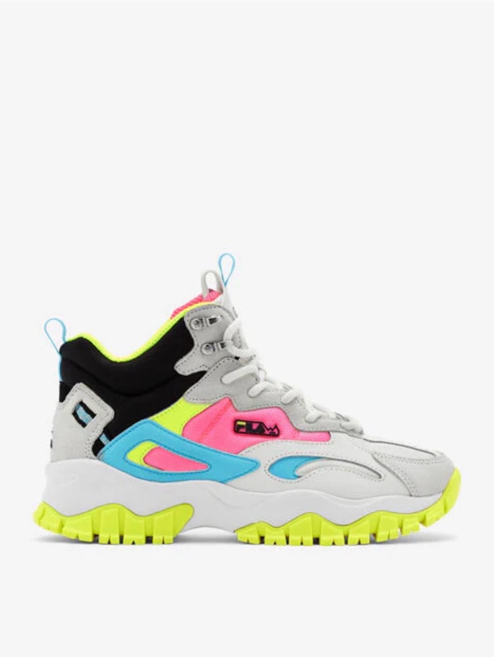 Fila Neon Pink and Lime Green Athletic Sneakers women’s 9.5